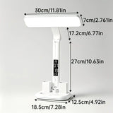 Multifunctional Smart Eye Protection Desk Lamp, integrating lighting, digital display, and storage in one, with multi-angle adjustment, eye-friendly and practical./USB plug-in-dimmable color matching