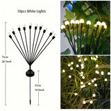 Seven Branch Solar Lily Light: Charges during the day, glows at night. Seven lilies bloom together, soft light flows like water through your garden./10 lamp holder [color] is always on