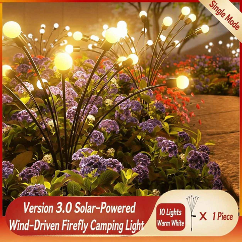 Seven Branch Solar Lily Light: Charges during the day, glows at night. Seven lilies bloom together, soft light flows like water through your garden./10 lamp holder [warm light] is always on In Australia - Darrahopens