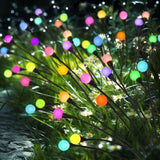 Seven Branch Solar Lily Light: Charges during the day, glows at night. Seven lilies bloom together, soft light flows like water through your garden./10 lamp holder [warm light] is always on