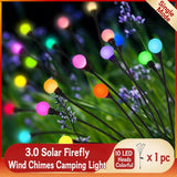 Seven Branch Solar Lily Light: Charges during the day, glows at night. Seven lilies bloom together, soft light flows like water through your garden./10 lamp holder [warm light] is always on