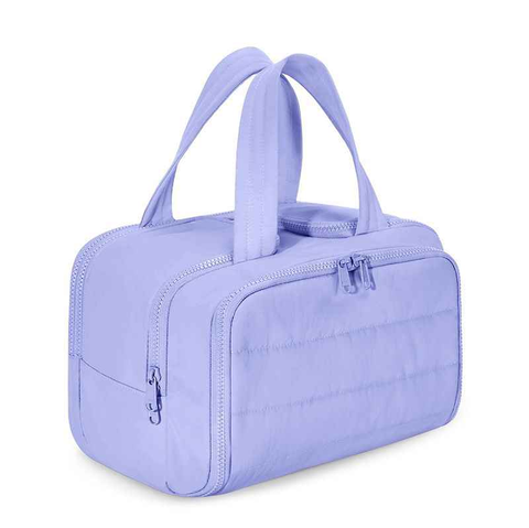 Travel Toiletry & Makeup Bag – Large Capacity Organiser Wash Bag with Compartments(purple)