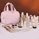 Travel Toiletry & Makeup Bag – Large Capacity Organiser Wash Bag with Compartments(purple)