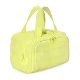 Travel Toiletry & Makeup Bag – Large Capacity Organiser Wash Bag with Compartments(beige)