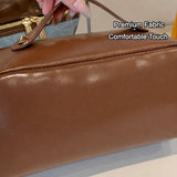 【PU Color-Block Cosmetic Bag】 Leather Handle Metal Zipper, Color-Block Simple Partition, Main Compartment Stores Cosmetics & Toiletries, Lightweight & Versatile for Commuting & Travel./PINK In Australia - Darrahopens