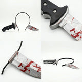 Captain Jack Inspired Plug Dagger Headband: Safe and Lightweight PET Material, Classic Dual-Blade Design, Upgraded Sturdy Build, a Must-Have Pirate Accessory for Cosplay and Parties!/brown