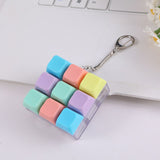 （1key/4key/9 key)3PCS Creative Fingertip Stress Reliever: Keyboard Click Sound Keychain, Colorful Fidget Ring Relaxation Companion