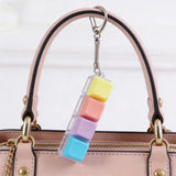 Creative Fingertip Stress Reliever: Keyboard Click Sound Keychain, Colorful Fidget Ring Relaxation Companion（9 key）