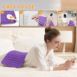 purple This large heating pad (24" x 12") features 6 temperature levels and 4 timer settings, with rapid heating and auto-off functions. It is portable, machine-washable, and suitable for the neck, back, legs, abdomen, and knees—an ideal gift for holidays