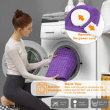 purple This large heating pad (24" x 12") features 6 temperature levels and 4 timer settings, with rapid heating and auto-off functions. It is portable, machine-washable, and suitable for the neck, back, legs, abdomen, and knees—an ideal gift for holidays
