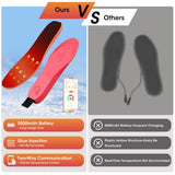 Rechargeable Heated Insoles with Bluetooth APP Control – 3 Heat Settings (40–60°C), Trim-to-Fit, 3000mAh Battery | NEW ARRIVAL(NO: L)