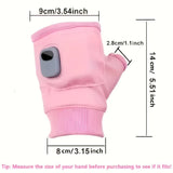 BLACK Professional USB electric heating fingerless gloves, unisex, with LED temperature display, 3-level adjustable heating, and effective cold protection. Suitable for typing, gaming, skiing, and daily wear, this is a practical winter holiday gift.