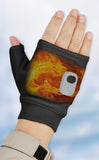 Pink Professional USB electric heating fingerless gloves, unisex, with LED temperature display, 3-level adjustable heating, and effective cold protection. Suitable for typing, gaming, skiing, and daily wear, this is a practical winter holiday gift.