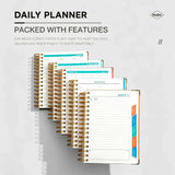 2027 A5 Hardcover Daily Planner | Daily Planning + Self-Discipline Tracking + Time Management – Essential for Boosting Productivity（Mo Landi quicksand pattern）