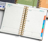 2027 A5 Hardcover Daily Planner | Daily Planning + Self-Discipline Tracking + Time Management – Essential for Boosting Productivity(Blue rose style)
