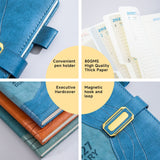 2027 A5 Vintage Annual Planner | Daily Planning + Weekly & Monthly Notes, Academic Style Faux Leather Cover, Efficient Time Management(GERY) In Australia - Darrahopens