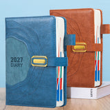 2027 A5 Vintage Annual Planner | Daily Planning + Weekly & Monthly Notes, Academic Style Faux Leather Cover, Efficient Time Management(BRWON) In Australia - Darrahopens