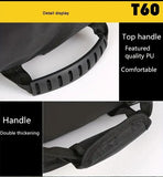 T60 Upgraded Sports Bag: Wet-Dry Separation + Independent Shoe Compartment, Large Capacity, Multiple Carry Options – A Must-Have for Travel./Yellow characters on black background