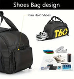 T60 Upgraded Sports Bag: Wet-Dry Separation + Independent Shoe Compartment, Large Capacity, Multiple Carry Options – A Must-Have for Travel./RED