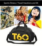 T60 Upgraded Sports Bag: Wet-Dry Separation + Independent Shoe Compartment, Large Capacity, Multiple Carry Options – A Must-Have for Travel./RED