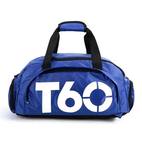 T60 Upgraded Sports Bag: Wet-Dry Separation + Independent Shoe Compartment, Large Capacity, Multiple Carry Options – A Must-Have for Travel./BLUE