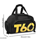 T60 Upgraded Sports Bag: Wet-Dry Separation + Independent Shoe Compartment, Large Capacity, Multiple Carry Options – A Must-Have for Travel./BLUE