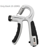 Adjustable Heavy-Duty Grip Strengthener with Counter, 5-60kg – Powerful Forearm and Wrist Builder for Complete Muscle Training & Strength Conditioning(BLACK GREY)