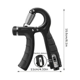 Adjustable Heavy-Duty Grip Strengthener with Counter, 10-100kg – Powerful Forearm and Wrist Builder for Complete Muscle Training & Strength Conditioning(BLACK+GREY)