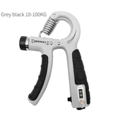 Adjustable Heavy-Duty Grip Strengthener with Counter, 10-100kg – Powerful Forearm and Wrist Builder for Complete Muscle Training & Strength Conditioning(GREY+BLACK)