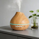 Wood Grain Aroma Humidifier, Energy-Saving Fragrance Spray, Seven-Color Ambient Light, Smart Timer, Quiet Humidification, Perfect Home SPA Companion