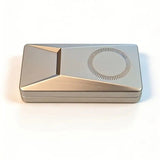 Zinc Alloy Cyber Pusher Click Coin, Mini Metal Fingertip Stress Reliever, EDC Crisp Click Sound Office Desk Toy(Dark grey)