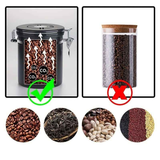 1500ml 304 Stainless Steel Coffee Canister Airtight Coffee Bean Storage Jar with Wood Grain Lid and Scoop