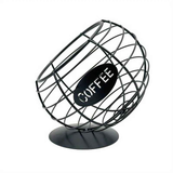 1pc Unique Coffee Capsule Basket Iron Coffee Pod Holder with Slanted Design for Home Bar and Cafe Display。black