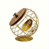 1pc Unique Coffee Capsule Basket Iron Coffee Pod Holder with Slanted Design for Home Bar and Cafe Display.golden