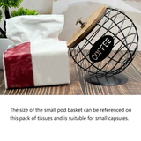 1pc Unique Coffee Capsule Basket Iron Coffee Pod Holder with Slanted Design for Home Bar and Cafe Display.golden