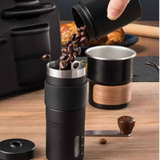 6-Piece Pour Over Coffee Set, Coffee Machine Gift Box, Pour Over Coffee Kettle, Coffee Cup, Coffee Bean Grinder Set.black