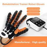 Upgraded Rehabilitation Training Glove, Mirror Training with Independent Single Finger Control, 9-Level Adjustable Force, Wireless Portable with Smart Memory – A Great Helper for Hand Function Recovery./Left hand XXL code gloves+host+mirror)
