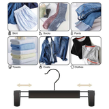 10-Pack Multi-Purpose Adjustable Pant Hangers: Thickened Non-Slip Clips, 360° Rotating Hook, Adjustable Width, Suitable for Organizing and Drying Various Clothes, Towels, and More.