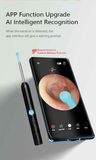 8-Piece Smart Visual Ear Cleaner, 1080P HD AI Warning, IP67 Waterproof Silicone Soft Tip, Safe and Comfortable Comfortable(black)