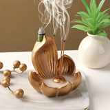 Darrahopens Home & Garden > Decor > Vases & Table Decor One lotus-shaped incense cone, a multifunctional home decoration piece, suitable for yoga and meditation.（black)