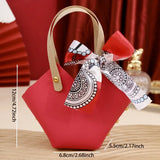 10PCS🎀 French Luxury Scarf Handbag Gift Box | Mini Cute DIY Party Favor Bag, Top Choice for Wedding Favors & Bridal Showers/PINK