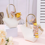 10PCS🎀 French Luxury Scarf Handbag Gift Box | Mini Cute DIY Party Favor Bag, Top Choice for Wedding Favors & Bridal Showers/PINK
