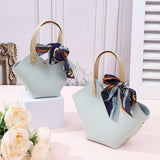 10PCS 🎀 French Luxury Scarf Handbag Gift Box | Mini Cute DIY Party Favor Bag, Top Choice for Wedding Favors & Bridal Showers/baby blue