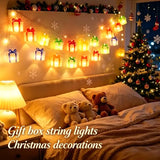 150cm/10-Light Three-Color Gift Box Shaped LED String Light, Battery Box Constant-On Mode, Cozy Home Ambiance Light In Australia - Darrahopens