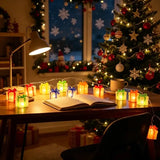 150cm/10-Light Three-Color Gift Box Shaped LED String Light, Battery Box Constant-On Mode, Cozy Home Ambiance Light