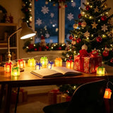 150cm/10-Light Three-Color Gift Box Shaped LED String Light, Battery Box Constant-On Mode, Cozy Home Ambiance Light