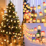 150cm/10-Light Three-Color Gift Box Shaped LED String Light, Battery Box Constant-On Mode, Cozy Home Ambiance Light