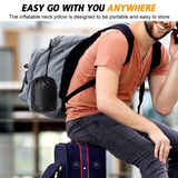Inflatable Travel Pillow | Multi-Scene Ergonomic Design, 3-Second Inflate/Deflate, Relieves Travel Fatigue.(GREY)