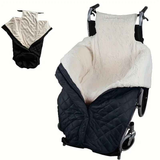 Winter Elderly Wheelchair Heating Blanket | Windproof & Fleece-Lined, Ideal for Both Outings and Home Use(BLACK)