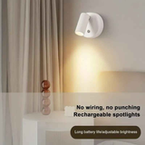 Drill Free Magnetic Charging Spotlight, 2000mAh Long Battery Life Touch Dimming, 350 Degree Rotation Multi Scene, Easily Create Home Ambiance/black